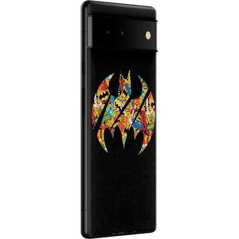 DC Comics Batman Silhouette Logo Vintage Pattern Google Pixel 6 Pro Skin